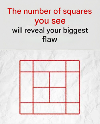 How many squares do you see? An illusion that seems to “reveal” your main flaw
