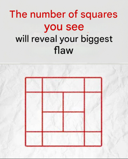 How many squares do you see? An illusion that seems to “reveal” your main flaw