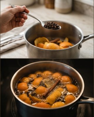 Boiling orange peels with cloves: a natural recipe that warms, perfumes and is good for your health.