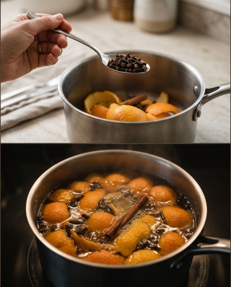 Boiling orange peels with cloves: a natural recipe that warms, perfumes and is good for your health.
